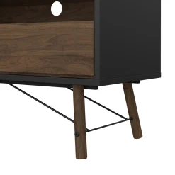 Tv-meubel Ry Noten Mat Zwart - Giga Living