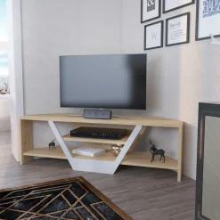 Tv-meubel Sares Naturel/Wit