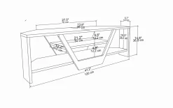 Tv-meubel Sares Wit/Zwart