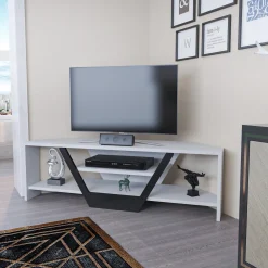 Tv-meubel Sares Wit/Zwart