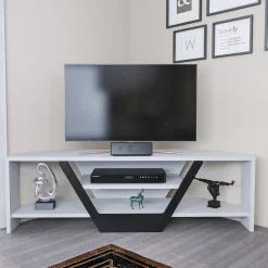 Tv-meubel Sares Wit/Zwart