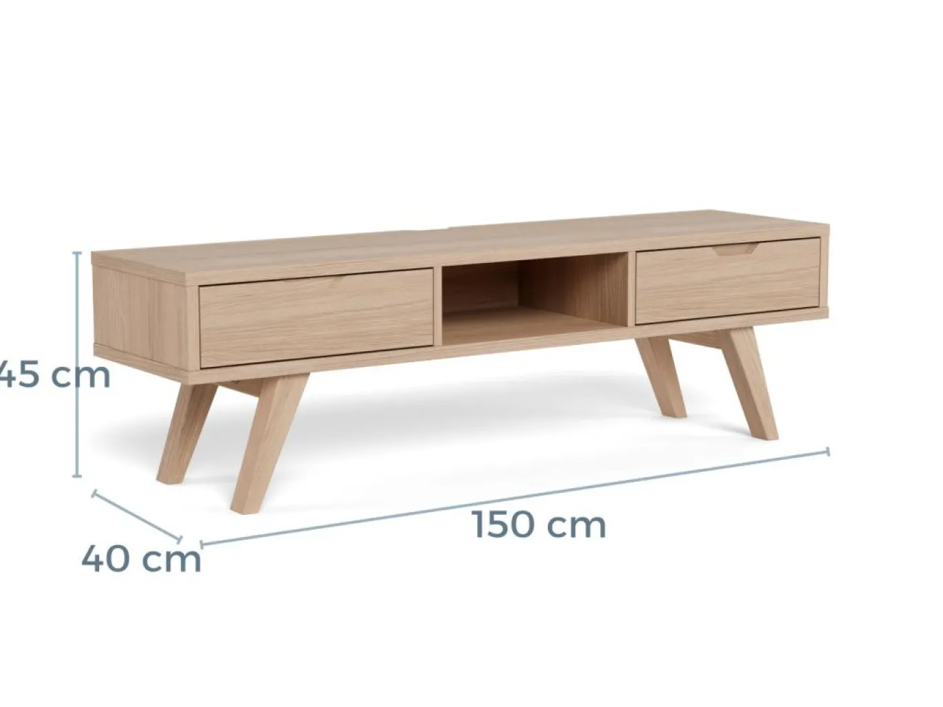 Tv-meubel Stanford Eiken Wit 150cm - Giga Living