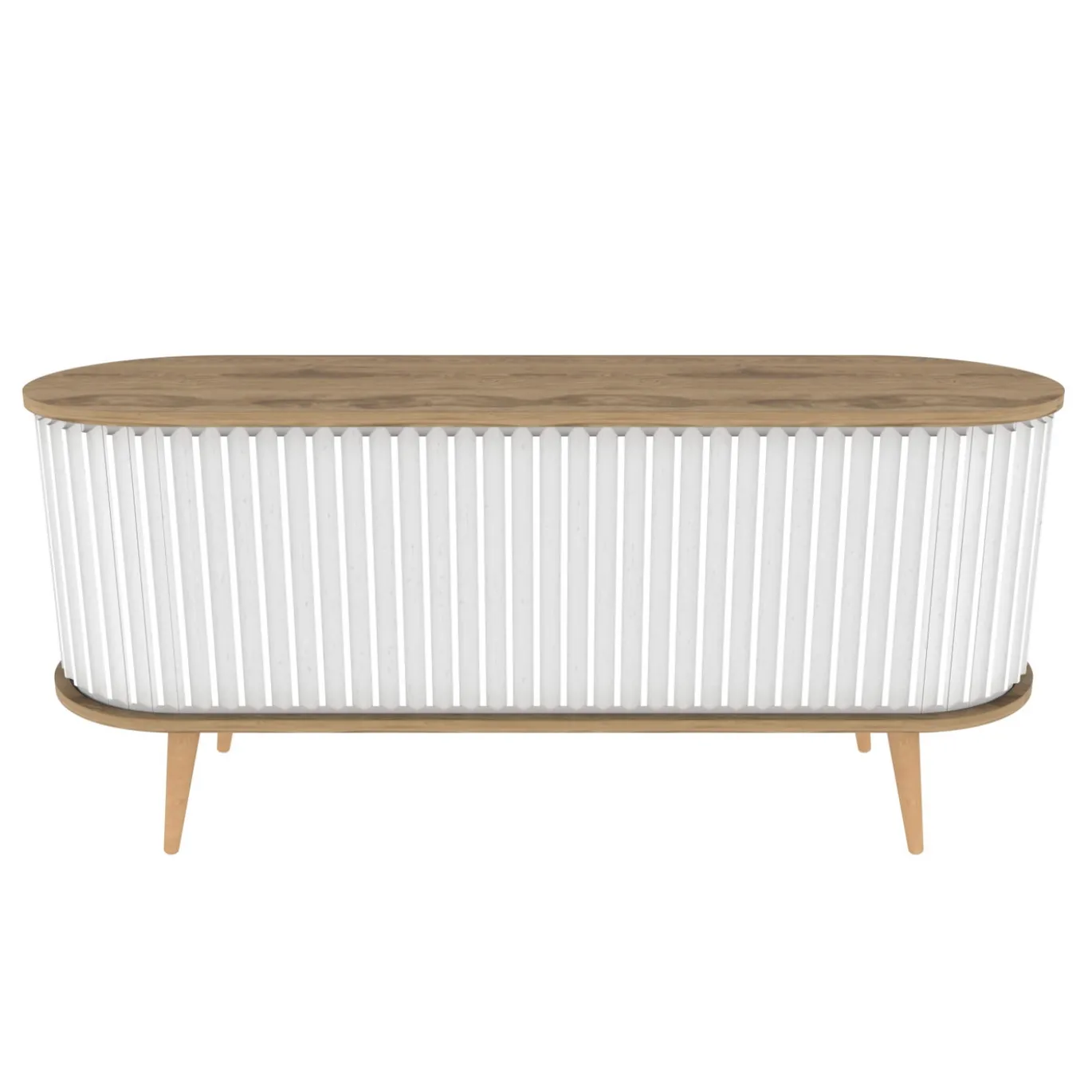 Tv-meubel Stor Wit/Naturel 140cm