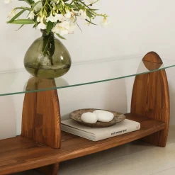 Tv-meubel Surf Glas/Bruin 160cm