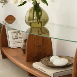 Tv-meubel Surf Glas/Bruin 160cm