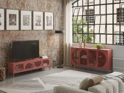 Tv-meubel Tayra 4d 180cm Terracotta - Giga Meubel