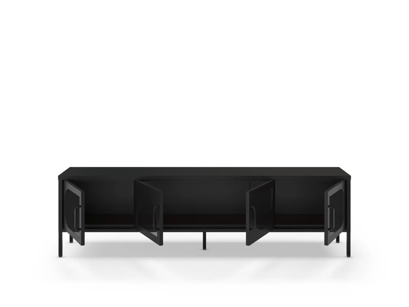 Tv-meubel Tayra 4d 180cm Zwart - Giga Meubel