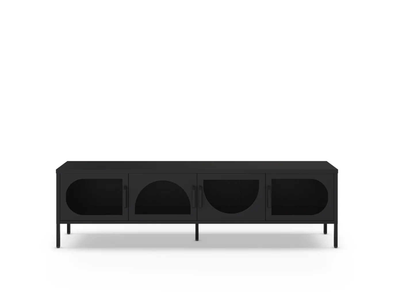 Tv-meubel Tayra 4d 180cm Zwart - Giga Meubel