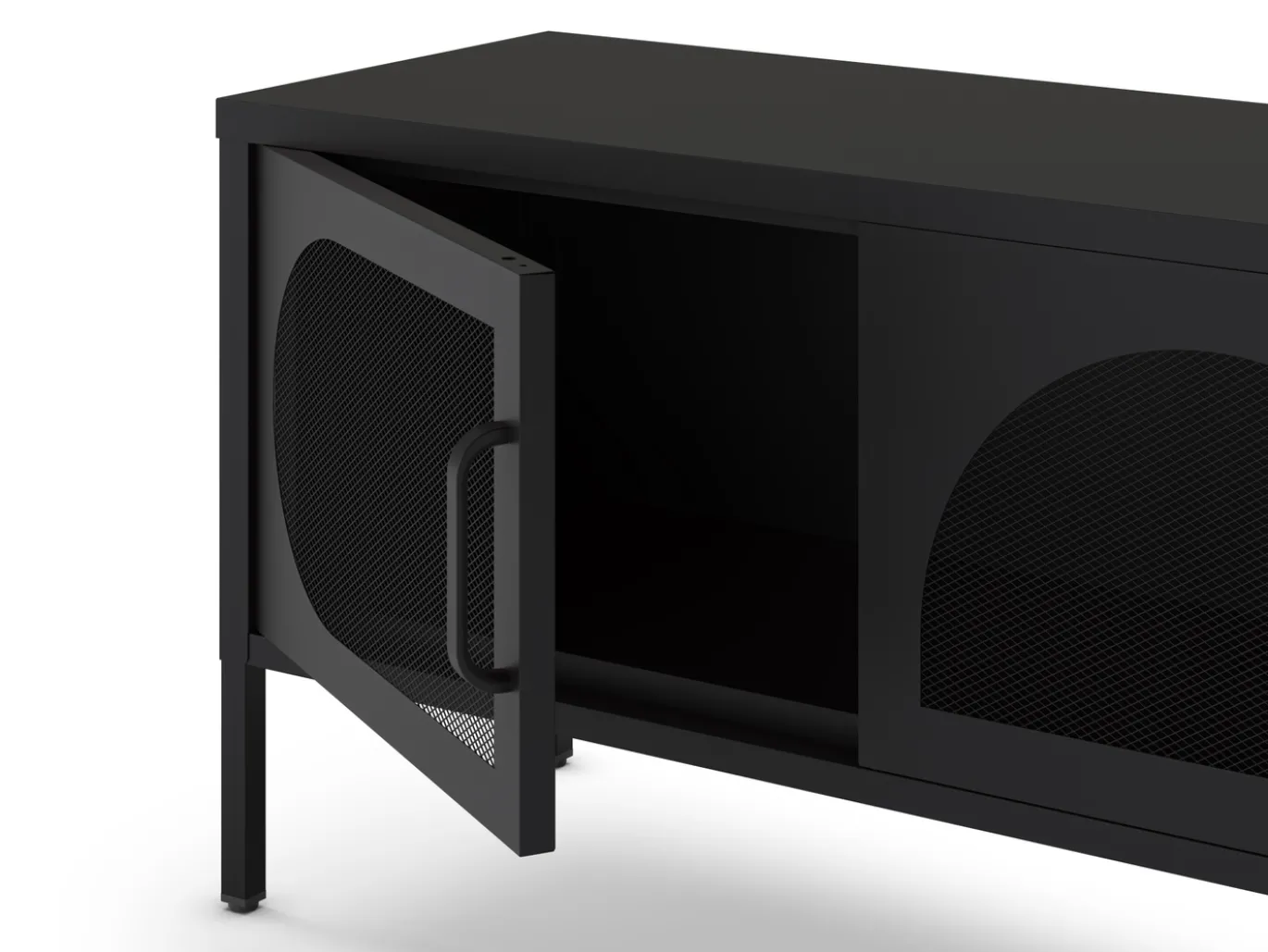 Tv-meubel Tayra 4d 180cm Zwart - Giga Meubel