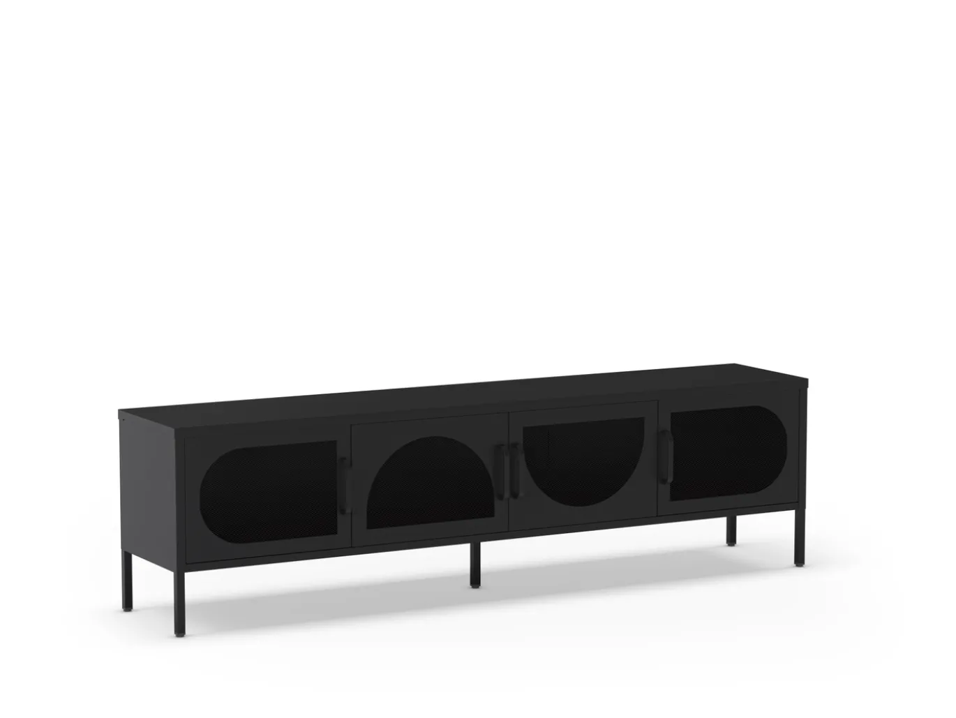Tv-meubel Tayra 4d 180cm Zwart - Giga Meubel