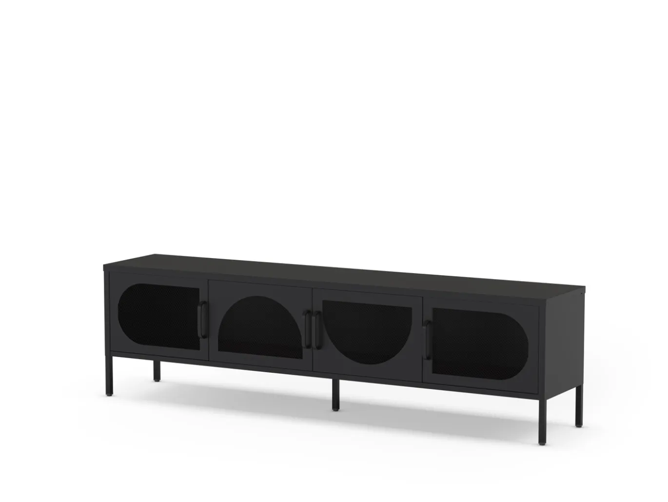 Tv-meubel Tayra 4d 180cm Zwart - Giga Meubel