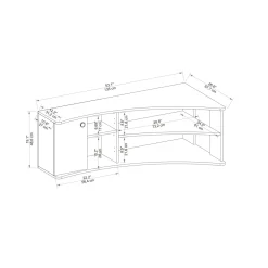 Tv-meubel Termera Naturel/Antraciet 135cm