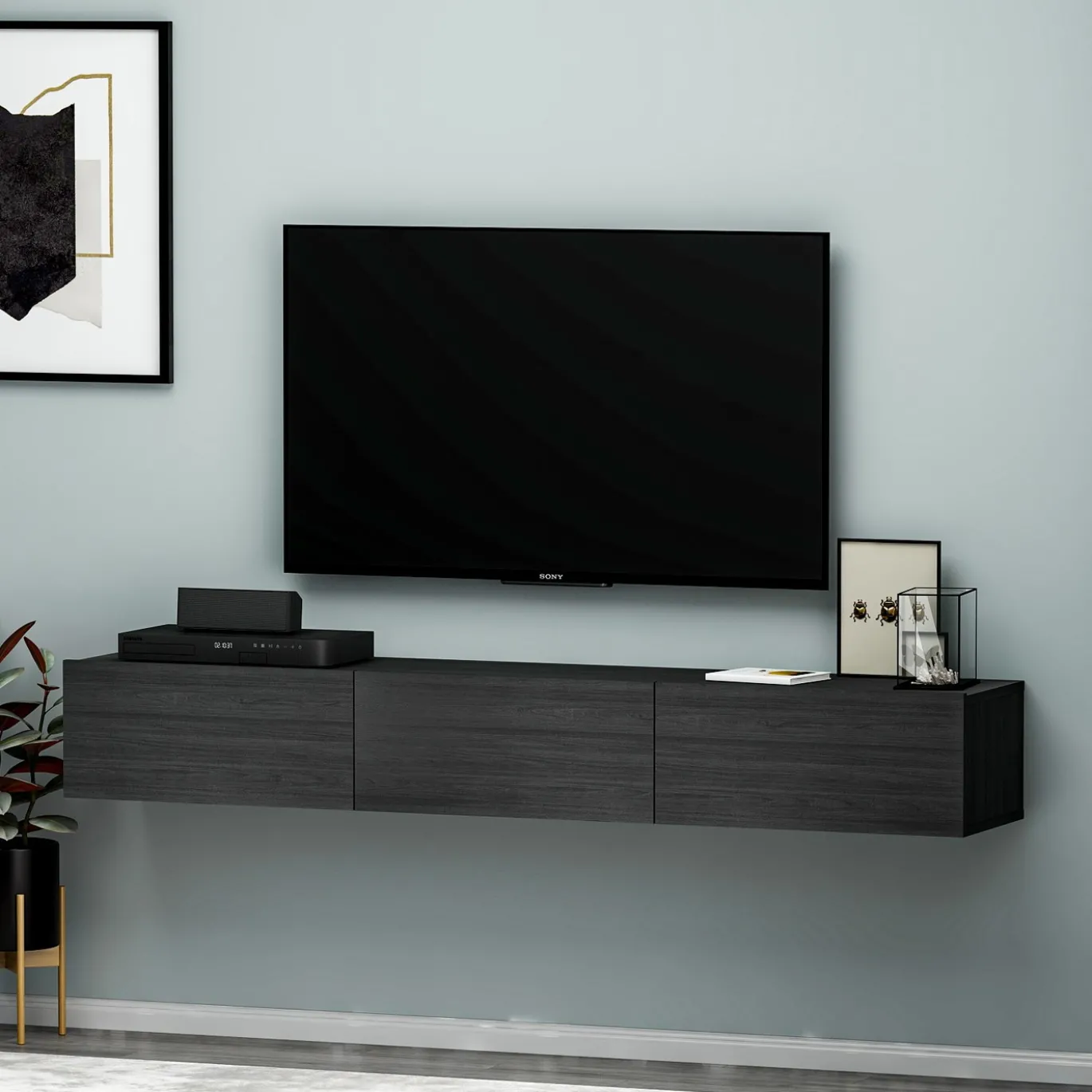 Tv-meubel Terra Zwart 180cm