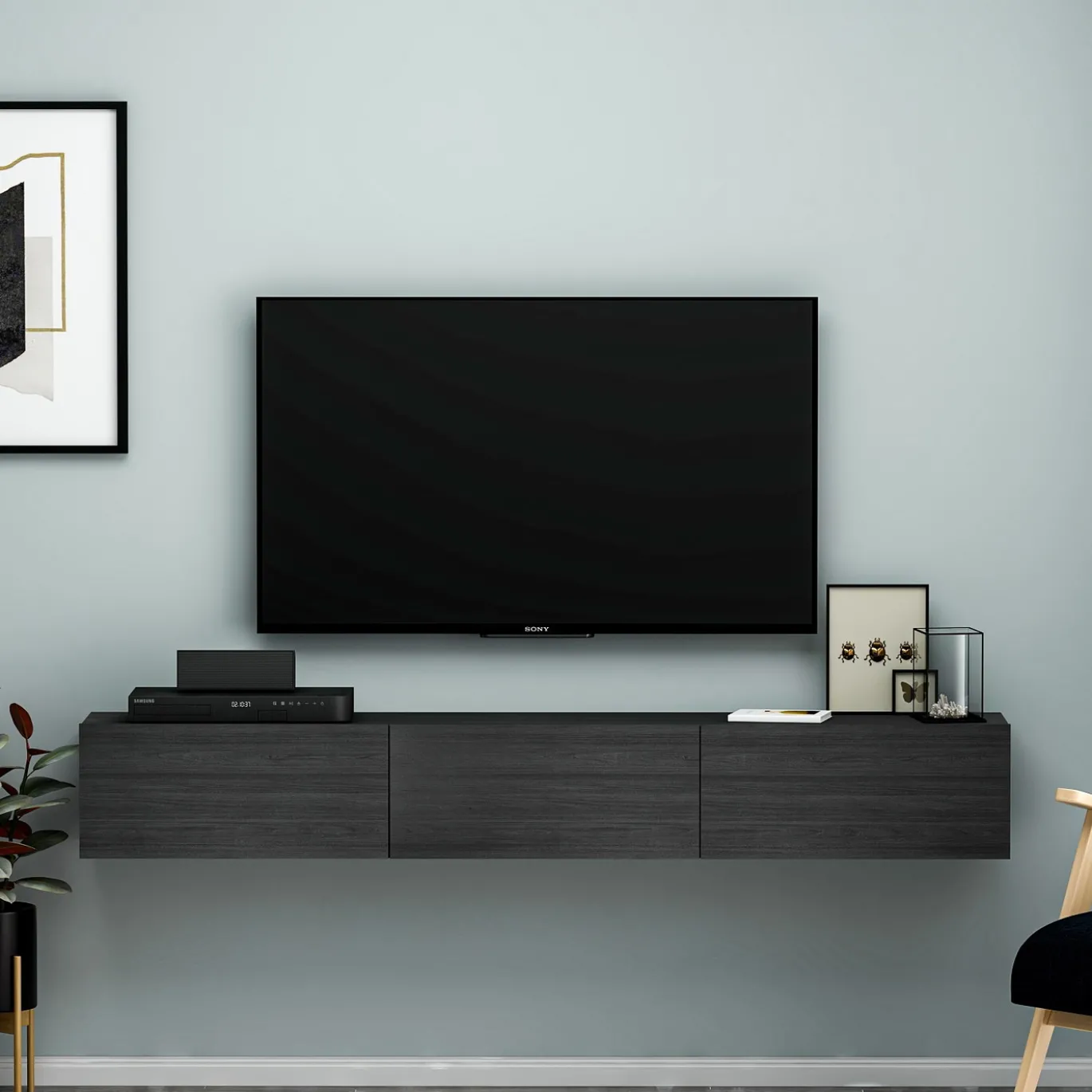 Tv-meubel Terra Zwart 180cm