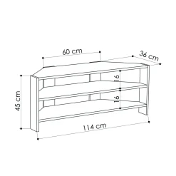 Tv-meubel Thales Corner Taupe 114cm