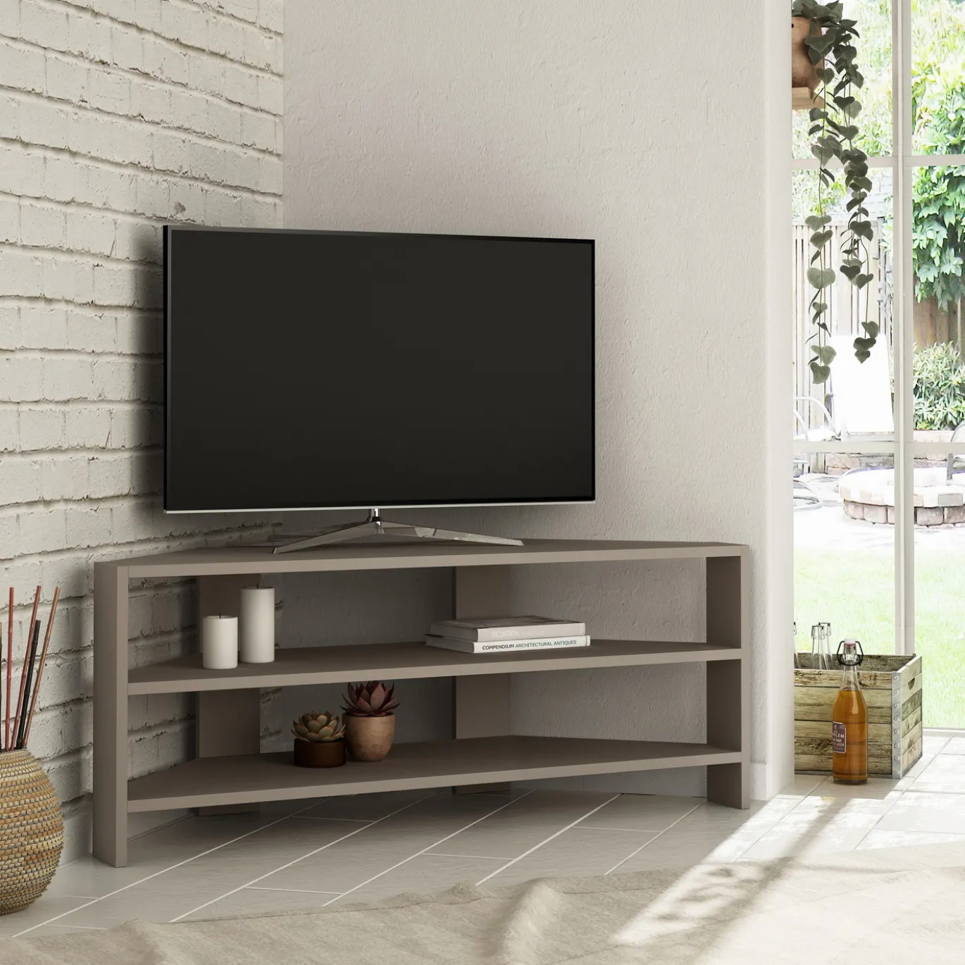 Tv-meubel Thales Corner Taupe 114cm