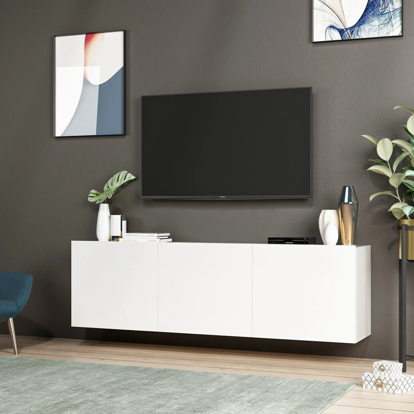 Tv-Meubel Tocoa Melamine Wit