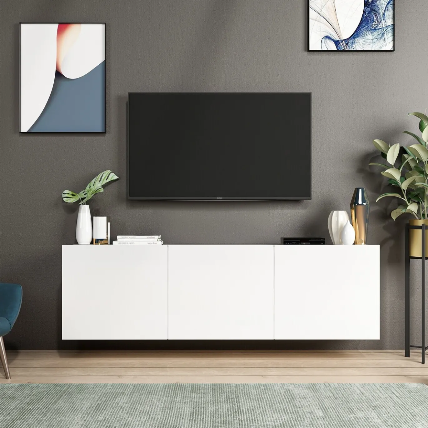 Tv-Meubel Tocoa Melamine Wit