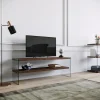 Tv-meubel Tokat Walnoot/Glas