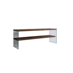 Tv-meubel Tokat Walnoot/Glas