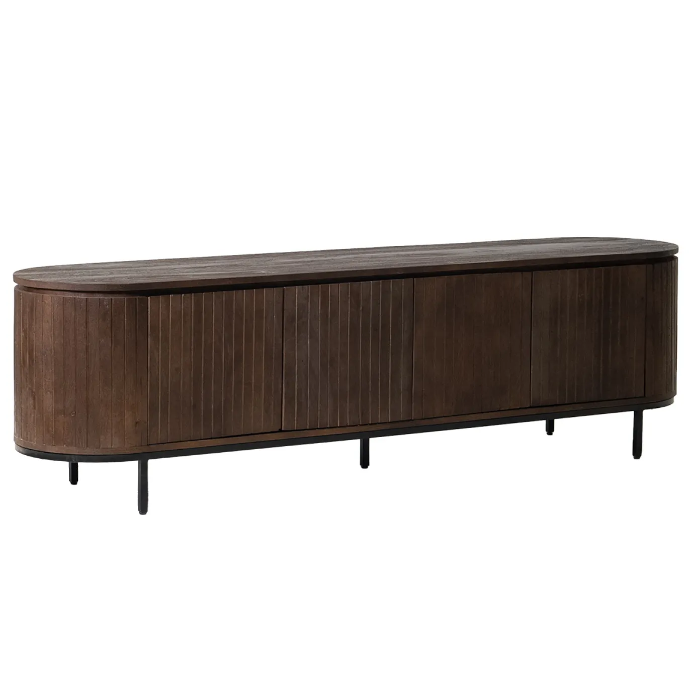 Tv-meubel Tora Walnoot 200cm Mangohout - Giga Meubel
