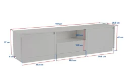 Tv-meubel Vanguard Wit 160cm