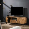TV-Meubel Wave Massief Mango Zandkleur - Giga Meubel