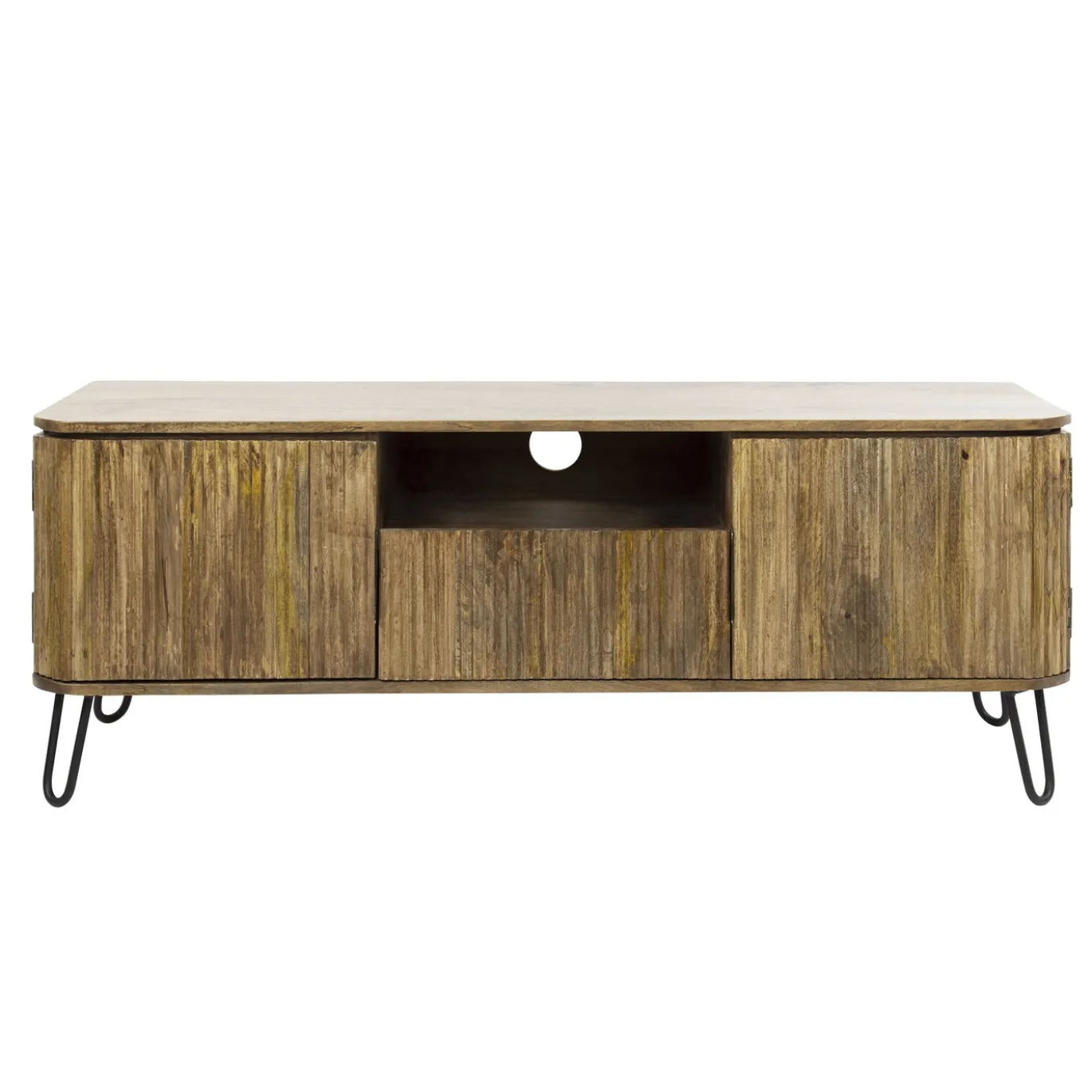TV-Meubel Wave Massief Mango Zandkleur - Giga Meubel