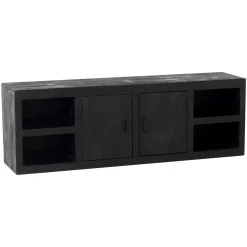 Tv-Meubel Xander Zwart Mangohout - Giga Meubel