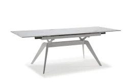 Uitschuifbare Eettafel Lula Wit Keramiek Wit - Giga Meubel