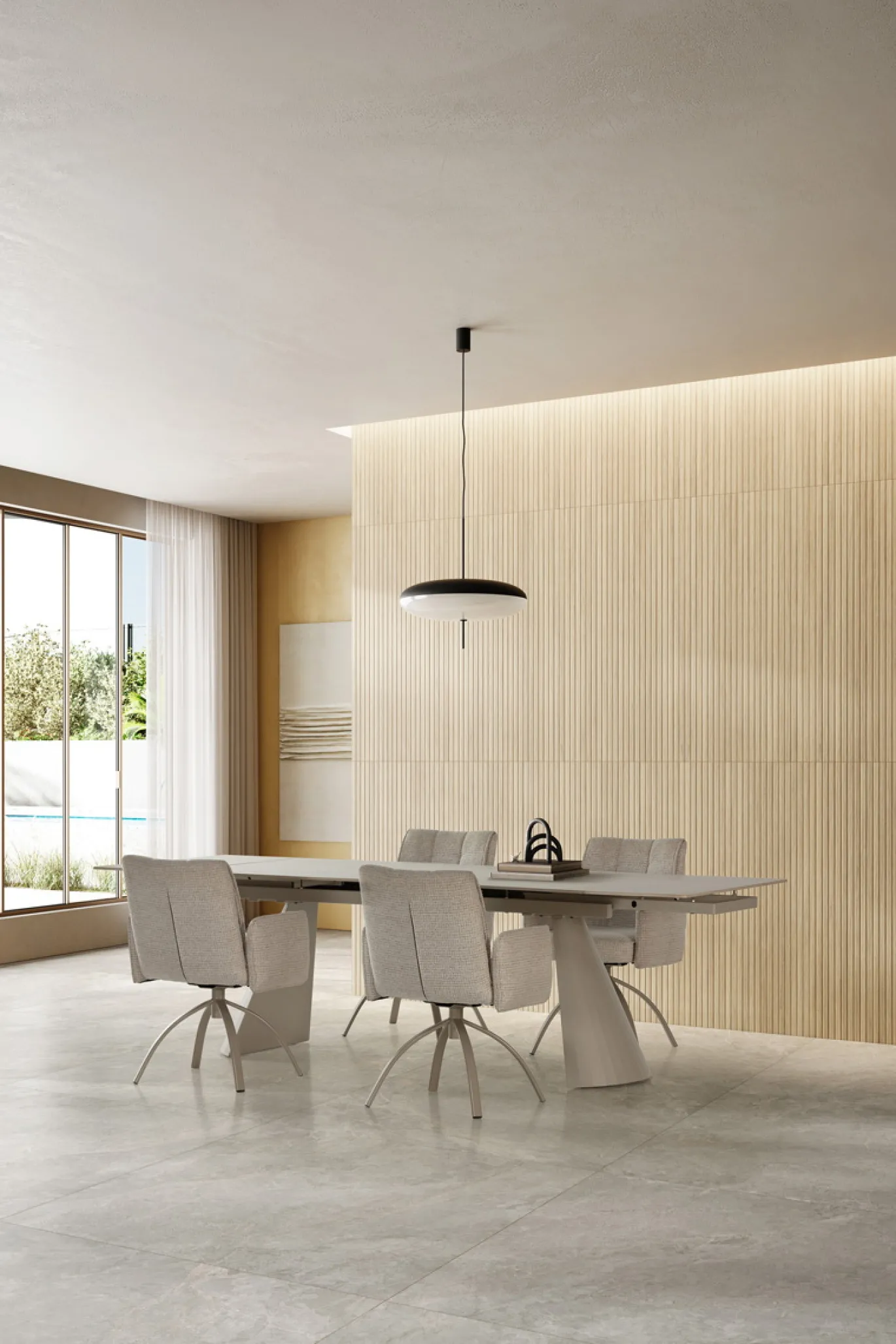Uitschuifbare Eettafel Prisca 180/260cm Travertine - Giga Meubel