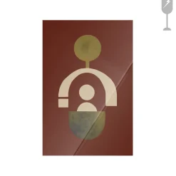 Urban Cotton Glasschilderij Forma 2 Rood 40x60cm