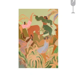 Urban Cotton Glasschilderij Spring Frolic 40x60cm