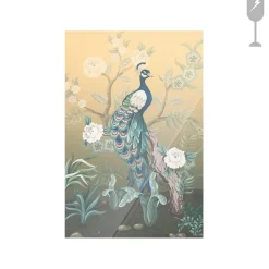 Urban Cotton Glasschilderij Peacock 40x60cm