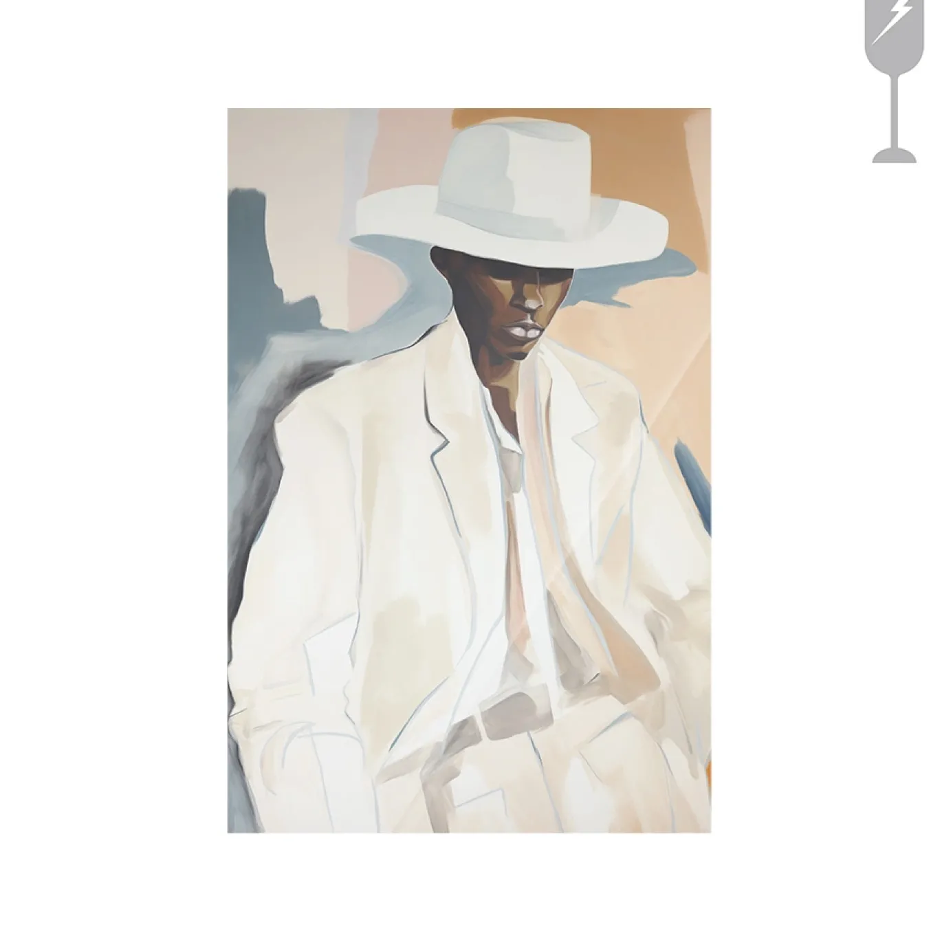 Urban Cotton Glasschilderij Saloon Sam 40x60cm