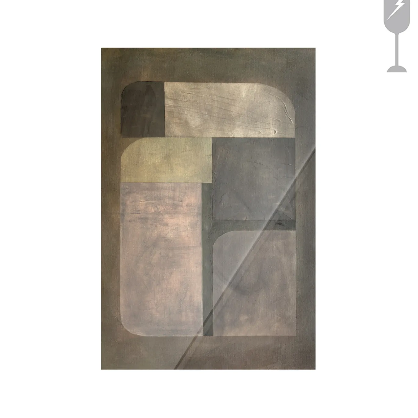 Urban Cotton Glasschilderij Rounded 40x60cm