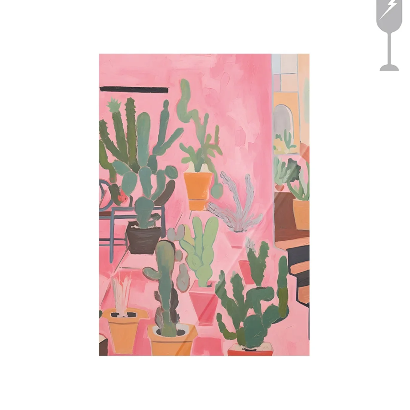 Urban Cotton Glasschilderij Cloudy Thoughts 40x60cm