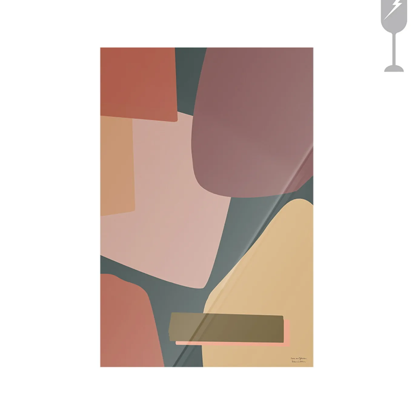 Urban Cotton Glasschilderij Brigitte 40x60cm