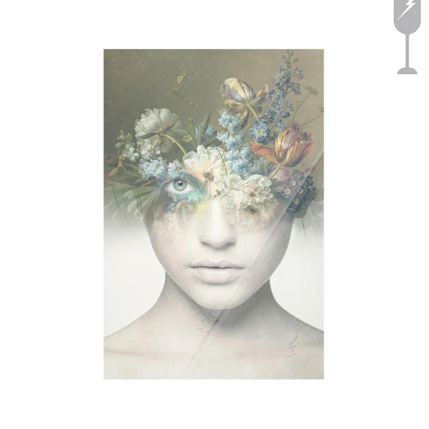 Urban Cotton Glasschilderij Bloom 40x60cm