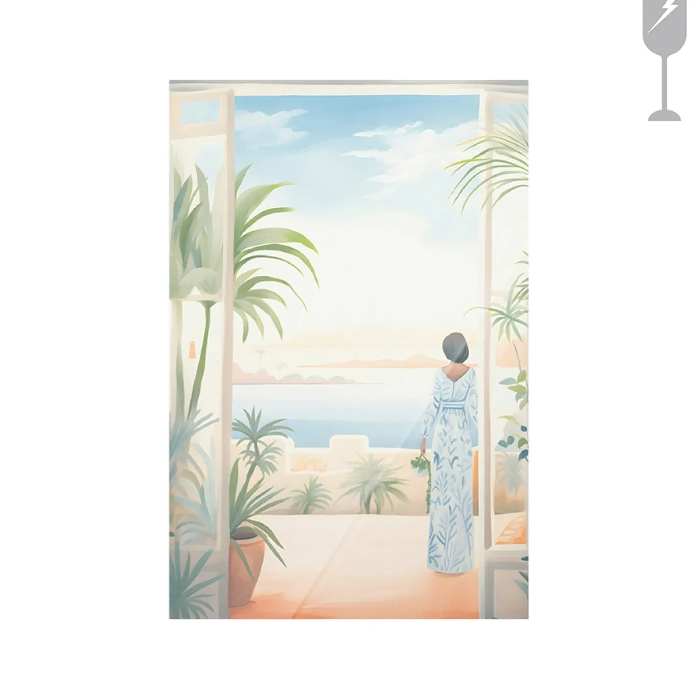 Urban Cotton Glasschilderij Florine 40x60cm