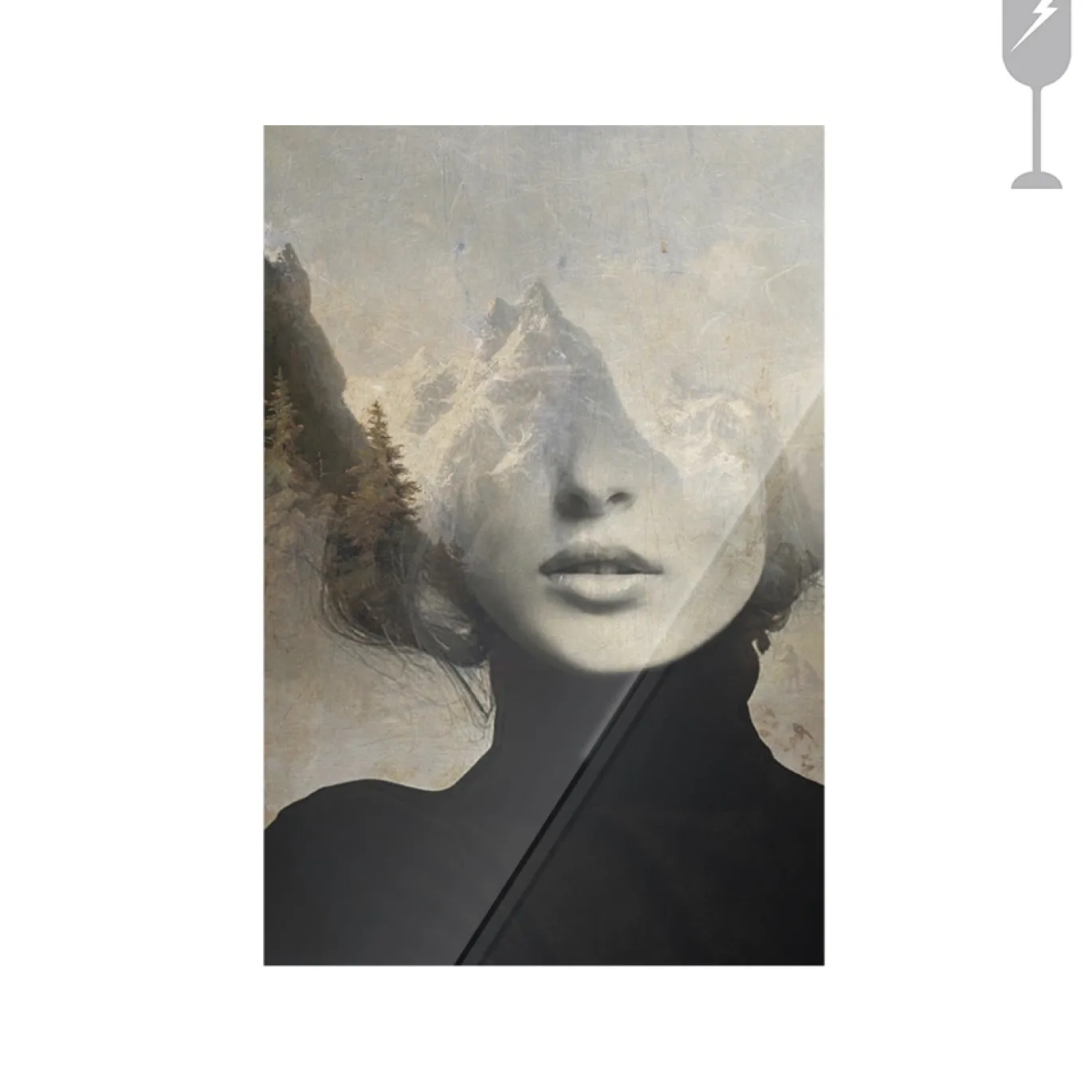 Urban Cotton Glasschilderij Female Touch 40x60cm