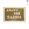 Urban Cotton Glasschilderij Enjoy The Silence Groen 40x60cm