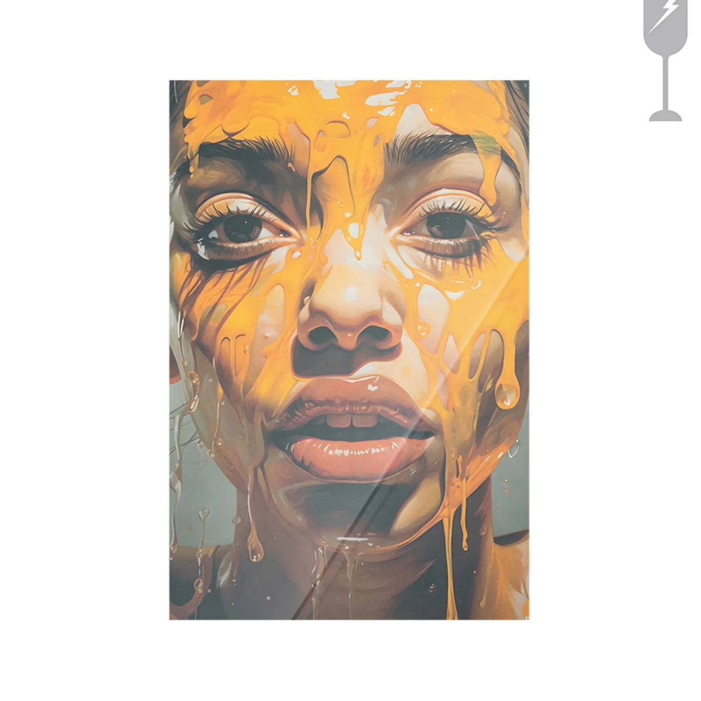 Urban Cotton Glasschilderij Honey 40x60cm