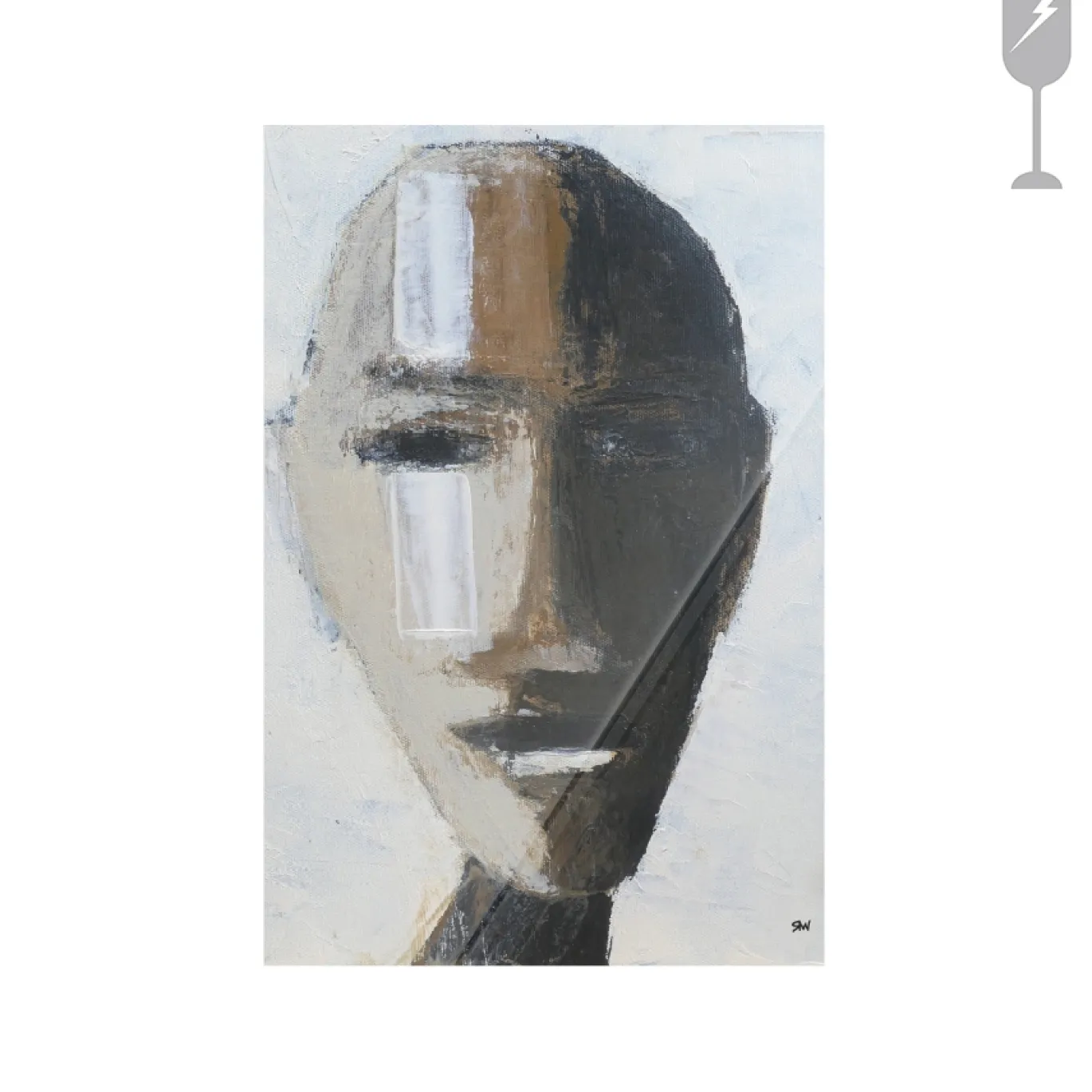 Urban Cotton Glasschilderij Head 2 40x60cm