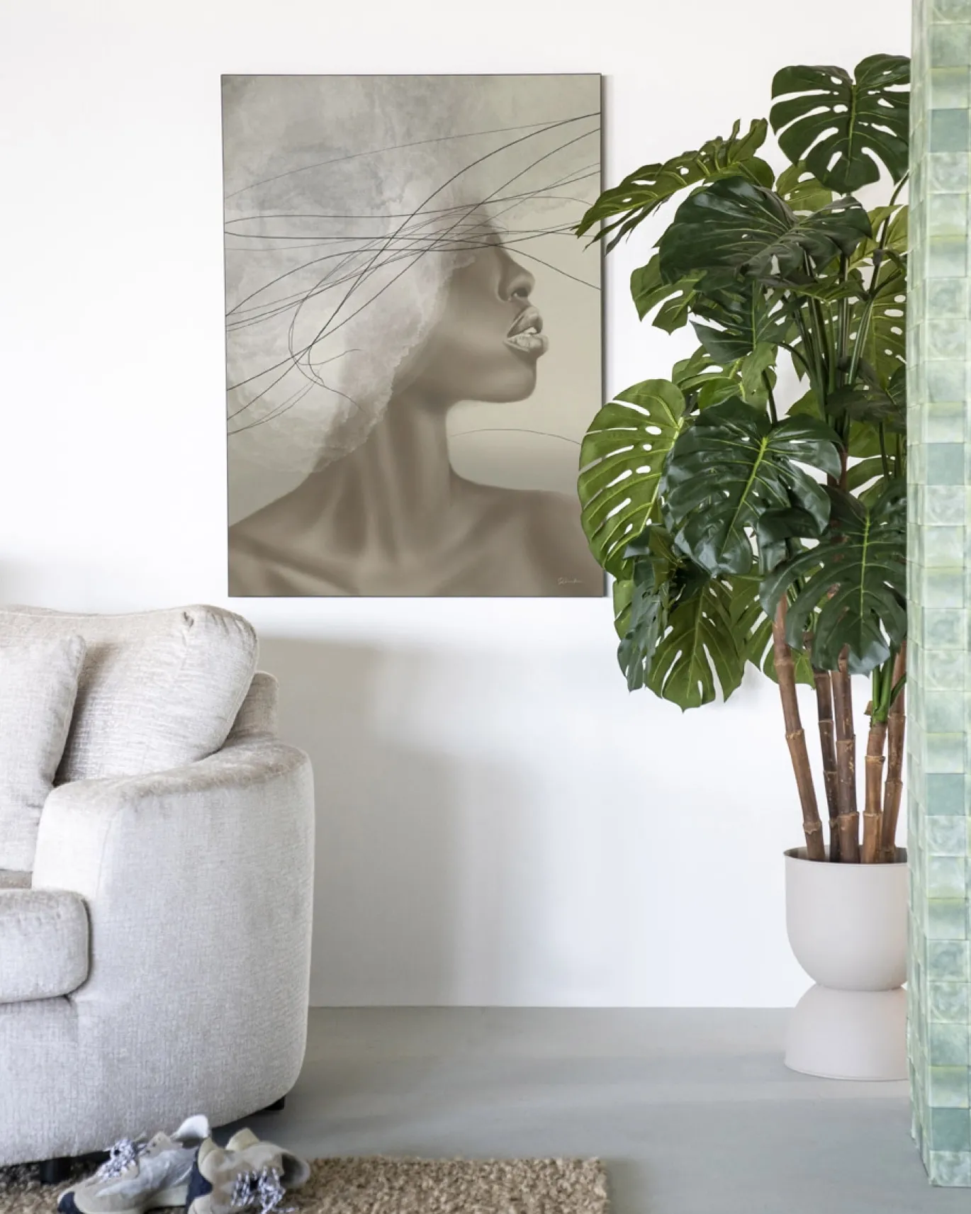 Urban Cotton Wandkleed Cloudy Thoughts Large 145x190cm