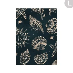 Urban Cotton Wandkleed Seashells Midnight Large