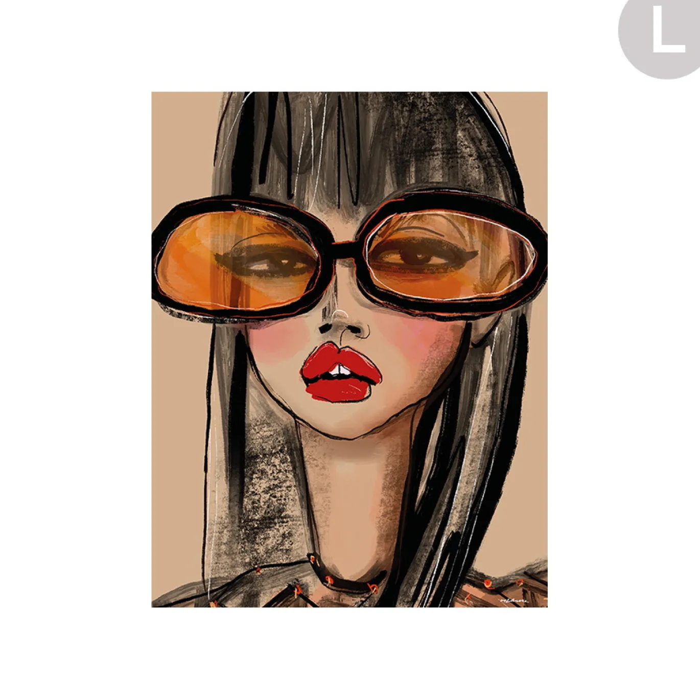 Urban Cotton Wandkleed Sunny Orange Large 145x190cm