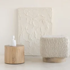 Urban Nature Culture Poef Kaura Off White