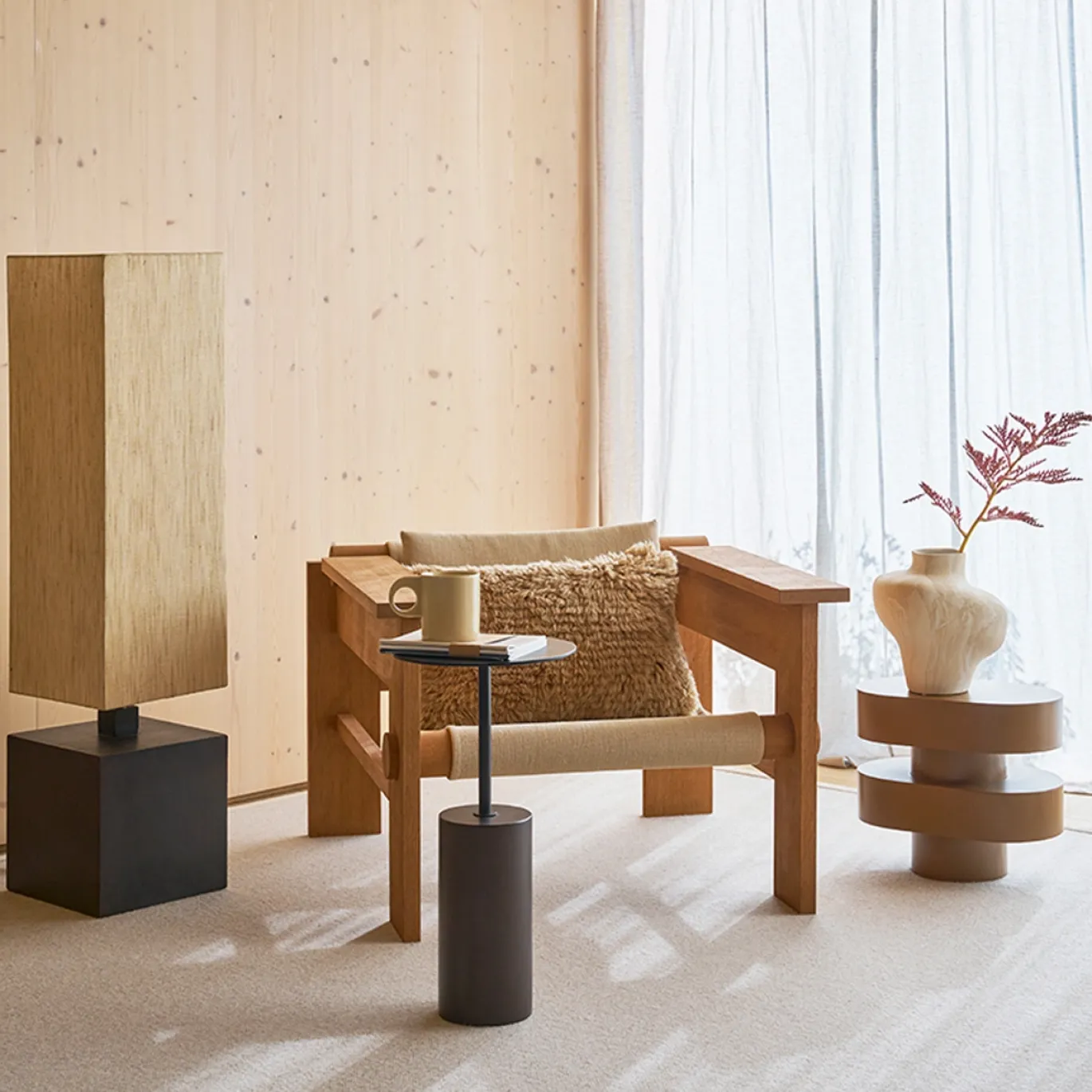 Urban Nature Culture Vloerlamp Vidar Walnoot