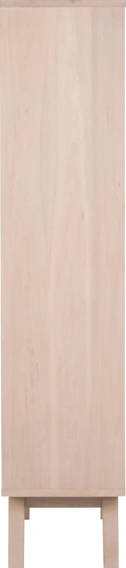 Vitrinekast Annie Eikenfineer Wit 190cm - Giga Living